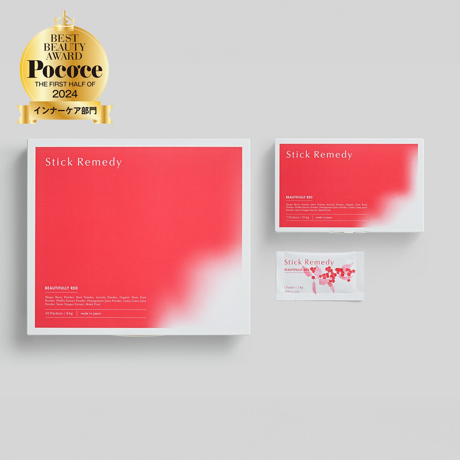 「Poco’ce BEST BEAUTY AWARD 2024年上半期 受賞 BEAUTYFULLY RED」